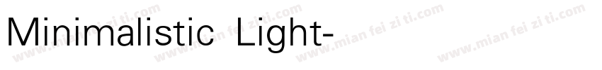 Minimalistic Light字体转换